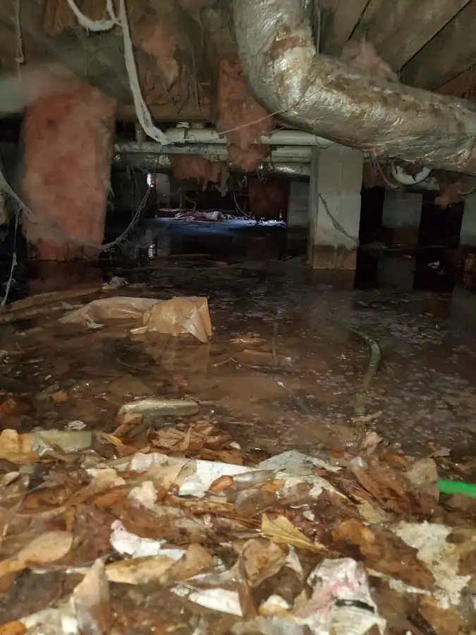 Crawl space flood assessment for Commercial Water Damage Restoration in North Londonderry